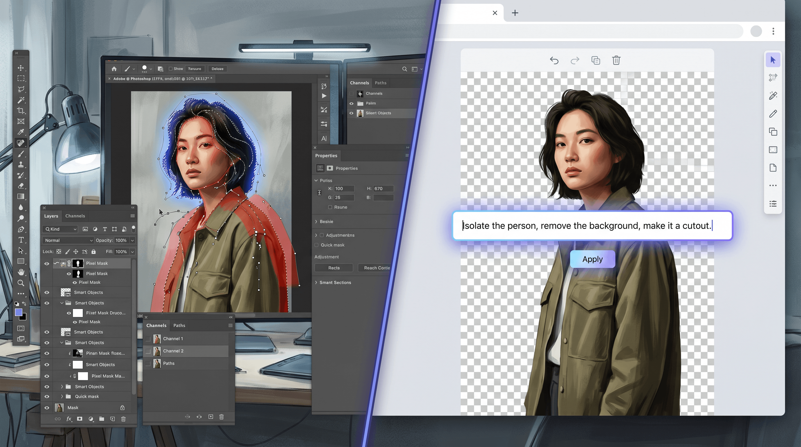Photoshop 抠图教程:4 种方法 + AI 替代方案